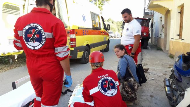  ΕΟΔ Λέσβου: Παροχή βοήθειας σε τραυματισμένους πολίτες μετά τον σεισμό μεγέθους 6.1 Ρίχτερ