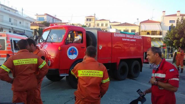 Η ΕΟΔ Λακωνίας στην κατάσβεση της πυρκαγιάς στην Νεάπολη