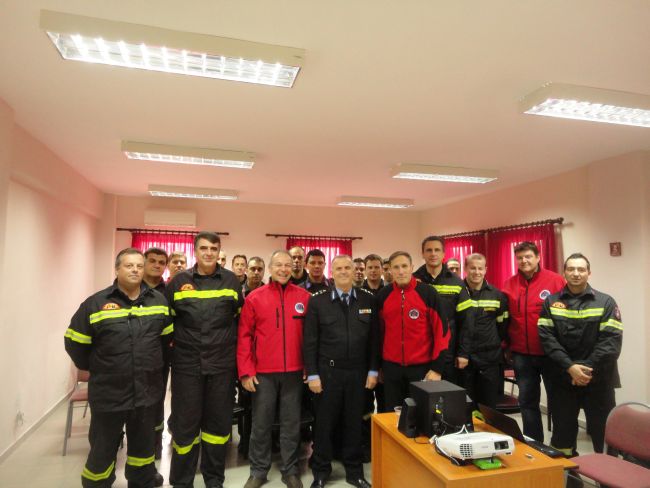 Συνάντηση μελών του ΔΣ της Ελληνικής Ομάδας Διάσωσης με στελέχη της Πυροσβεστικής Υπηρεσίας στην Πιερία