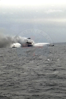 Φωτογραφίες και video του πλοίου Norman Atlantic ενώ φλέγεται