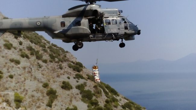 Refugee's rescue operation in Prasso cape, in Samos