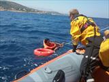 SAR operation with refugees on Chios 